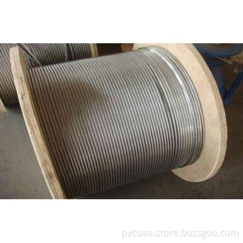 6 x 7 Fc 316 Stainless Steel Wire Rope 20mm Tensile Strengt